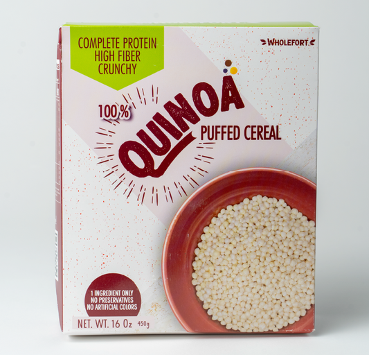 100% Quinoa Puffed Cereal 16 Oz.