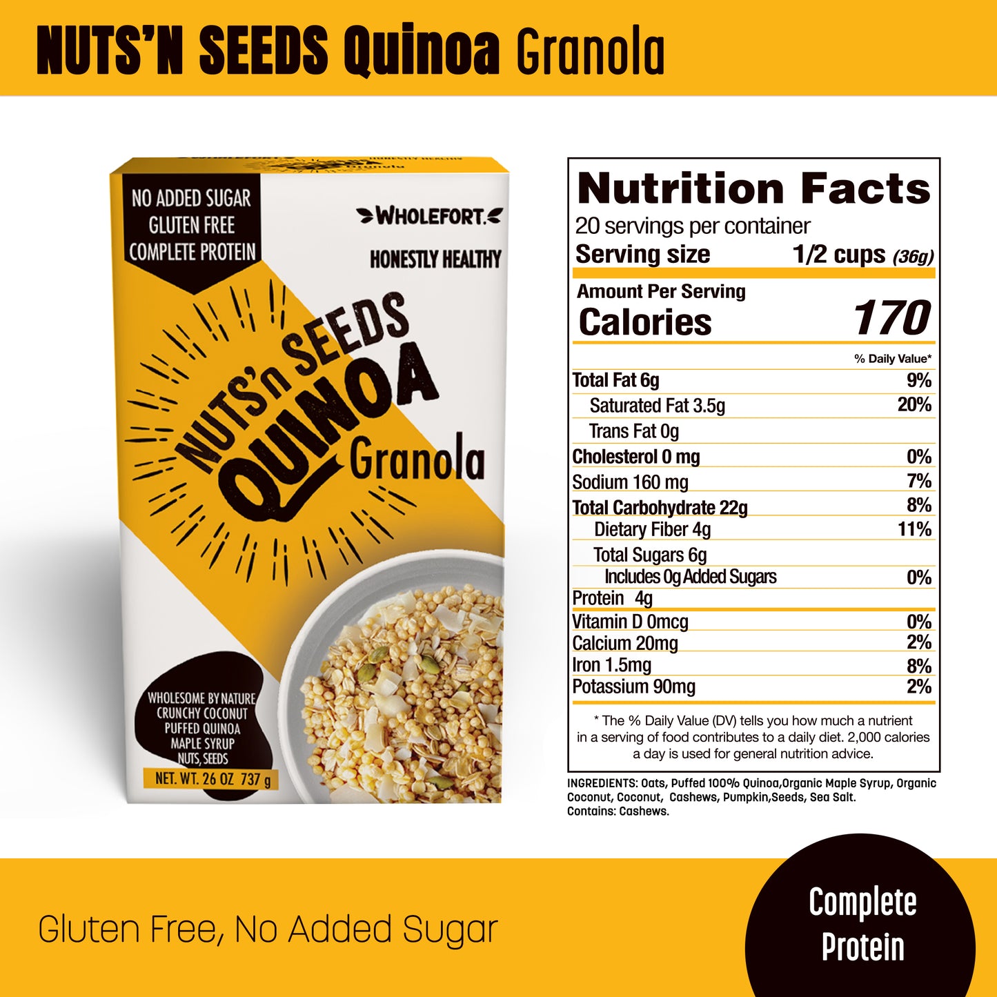 QUINOA BREAKFAST MIX - NUTS n´SEEDS